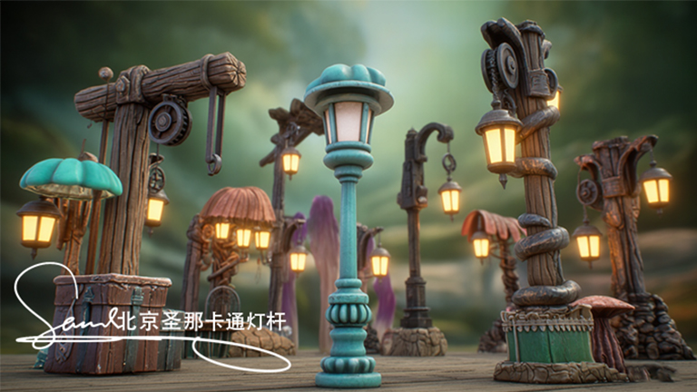 哈爾濱很多公共活動場地卡通燈桿都有著廣泛的應用