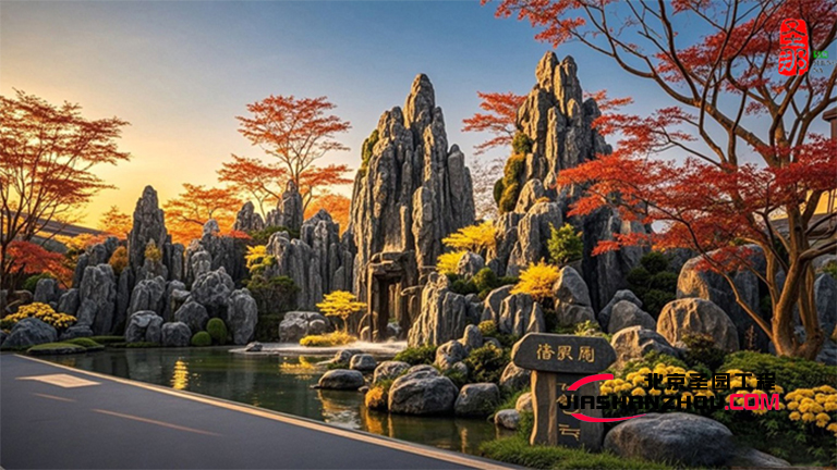 泰山水泥假山鋪就的畫卷是自然與人文的雙重饋贈