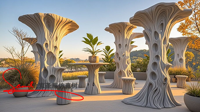 水泥仿木花架.jpeg 水泥仿木花架