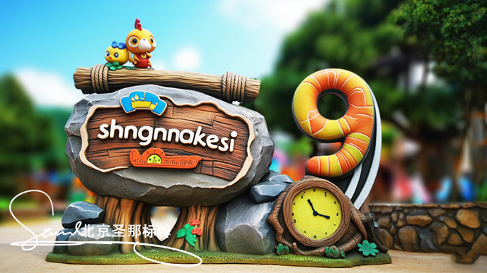 水泥仿木標識牌