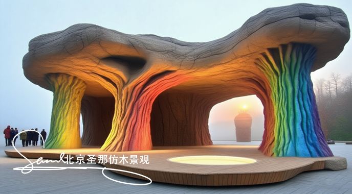 水泥仿木觀光臺.png 水泥仿木觀光臺